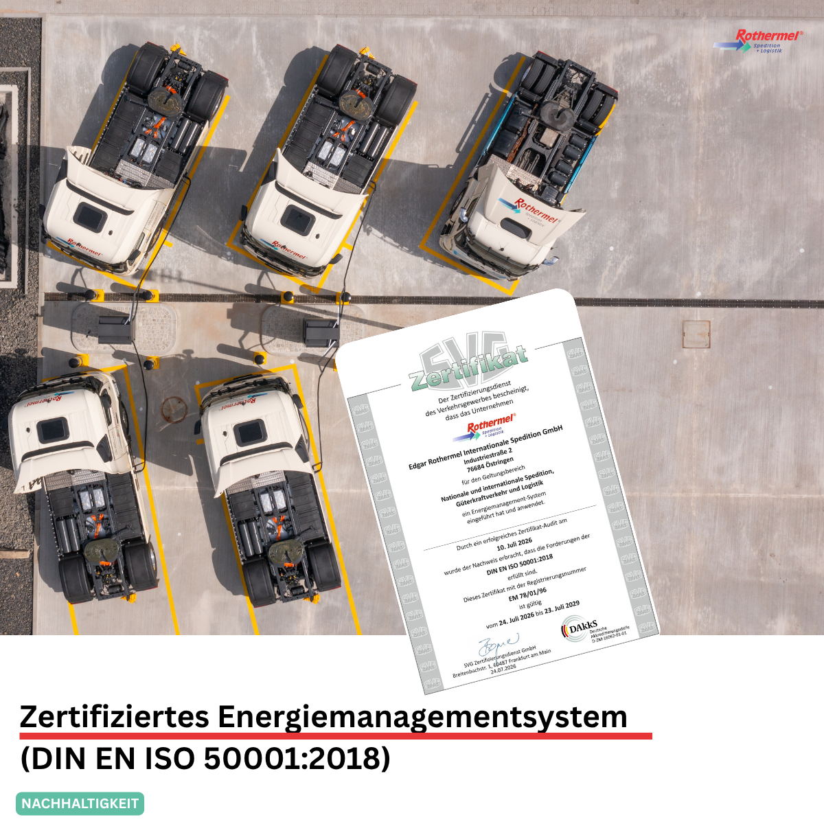 Unser Energiemanagementsystem ist nach ISO 50001 zertifiziert